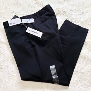 Liz Claiborne Mid-Rise Emma Ankle Length Slimming Tummy Black Pants Size 12 NWT